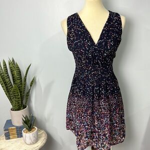 Diamond Cut Pattern Bavy Blue Dress Size S/M